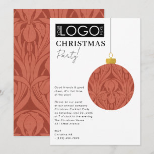 Invitación Logotipo de la empresa Fiesta de Navidad Adorno Pr
