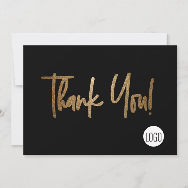Invitación Logotipo de la empresa personalizado Social Faux G (Anverso)