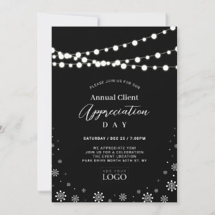 Invitación Logotipo de la fiesta de agradecimiento al cliente