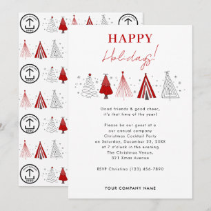 Invitación Logotipo de la fiesta de Navidad de la empresa cap