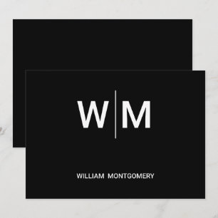 Invitación Logotipo de marca negra   Empresa