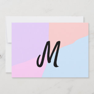Invitación logotipo de monograma mínimo simple personalizado 