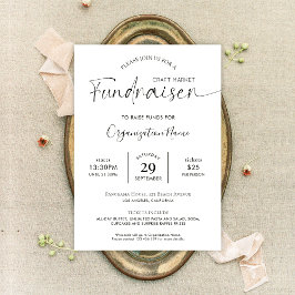 Invitación Logotipo de recaudación de fondos organización ben