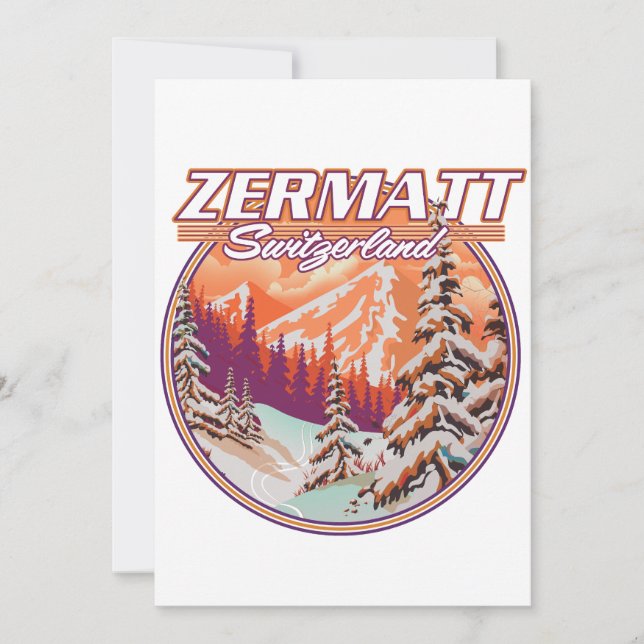 Invitación logotipo de Zermatt suiza (Anverso)