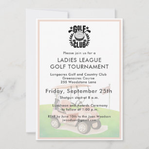 Invitación Logotipo del Torneo de la Liga de Damas del Club d
