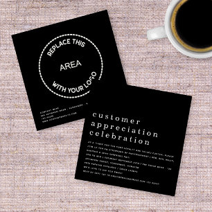 Invitación Logotipo Día de Apreciación del Cliente Negra