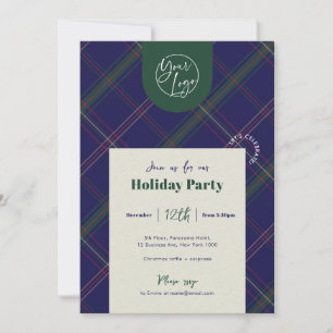 Invitación Logotipo empresarial fiesta de Navidad de personal