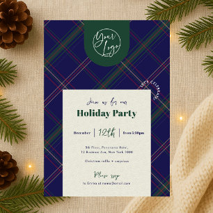 Invitación Logotipo empresarial fiesta de Navidad de personal