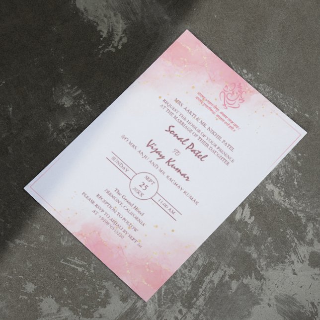Invitación Logotipo mínimo del Boda hindú moderno Ganesha (Subido por el creador)