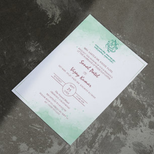 Invitación Logotipo mínimo del Boda hindú moderno Ganesha