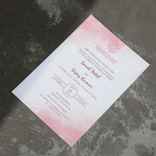 Invitación Logotipo mínimo del Boda hindú moderno Ganesha