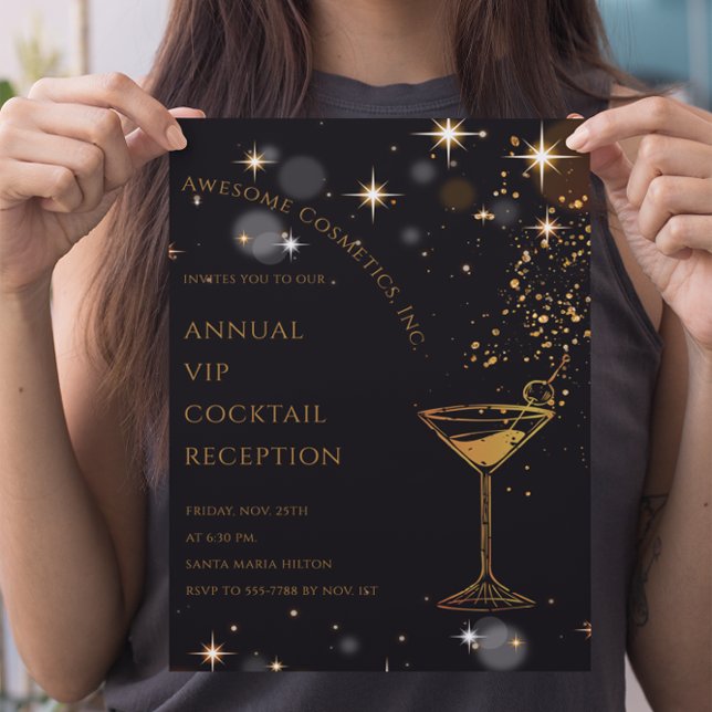 Invitación Logotipo personalizado Cocktail Evento Empresarial (Subido por el creador)