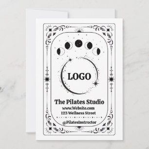Invitación Logotipo personalizado Tarot Pilates Yoga Spa Nego