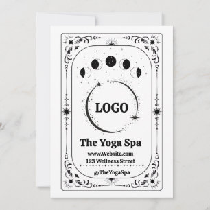 Invitación Logotipo personalizado Tarot Yoga Spa Promoción co