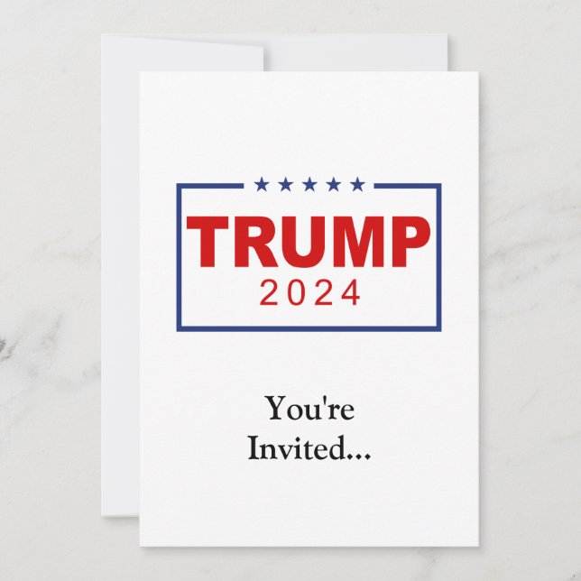 Invitación Logotipo Rectangle clásico de Trump 2024 (Anverso)