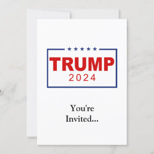 Invitación Logotipo Rectangle clásico de Trump 2024