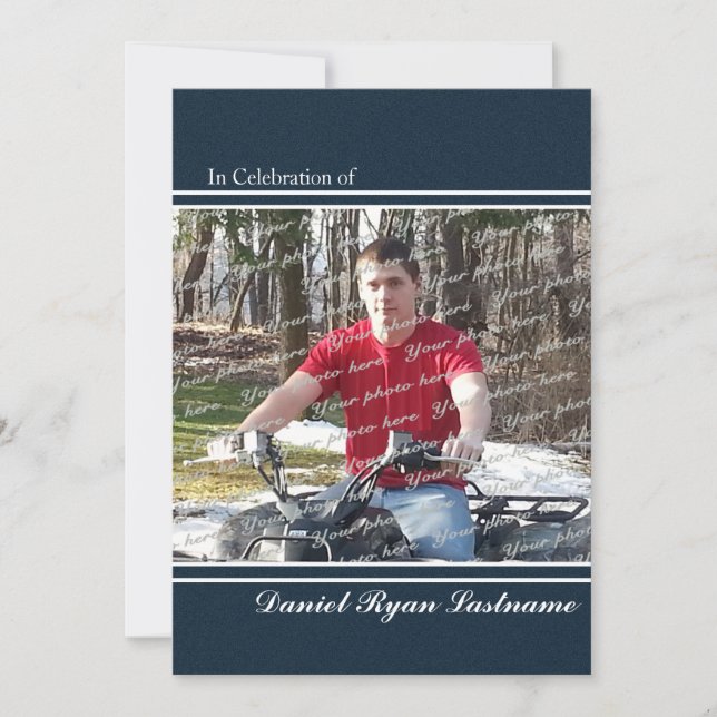 Invitación Logro del honor con la foto (Anverso)