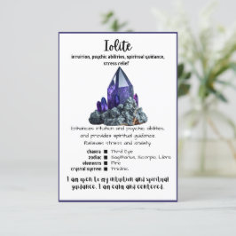 Invitación Lolite Crystal Meaning Card