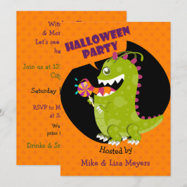 Invitación LolliMonster Halloween Party