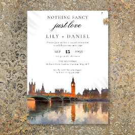 Invitación London Elopement Wedding Reception