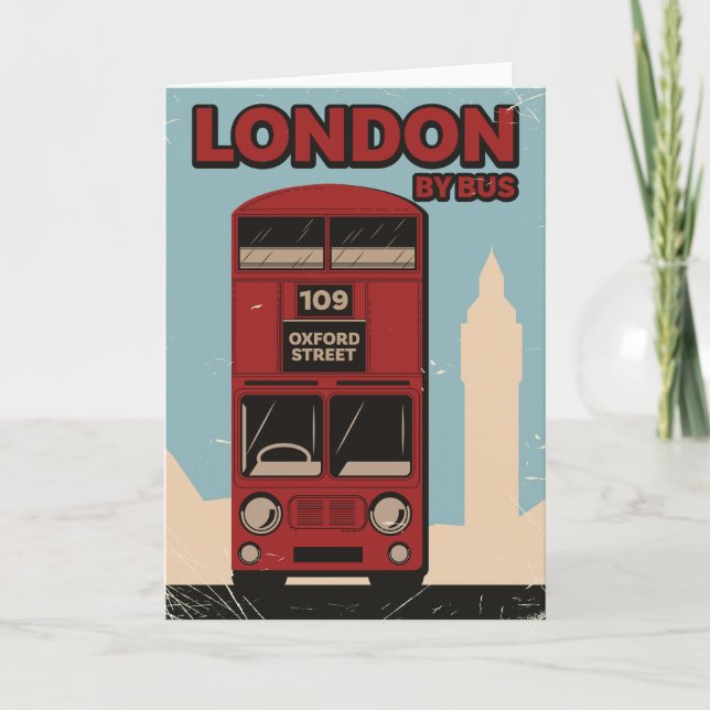 Invitación Londres En Autobús (Anverso)