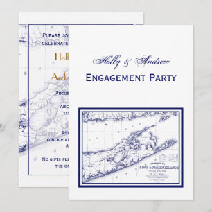 Invitación Long Island The Hamptons Map VC