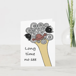 Invitación Long time no see card