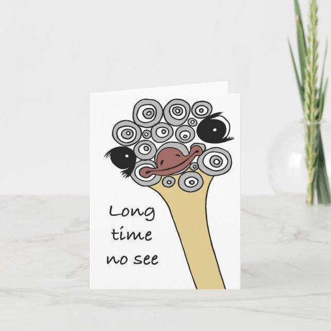 Invitación Long time no see card (Anverso)