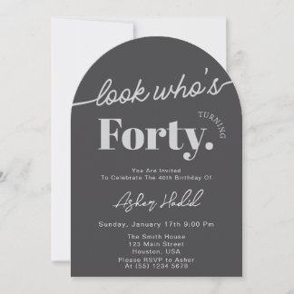 Invitación Look Who's 40 Modern Simple 40th Birthday Photo