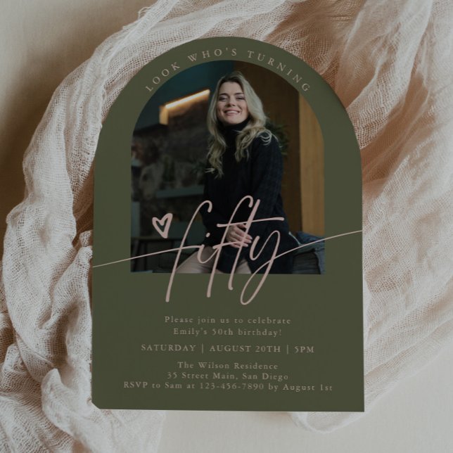 Invitación Look Who's 50 | Script Arch 50th Birthday Party (Subido por el creador)