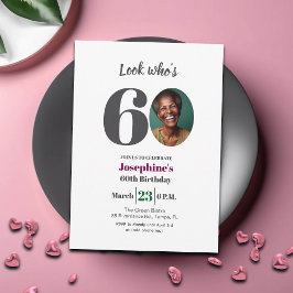 Invitación Look who's 60! Birthday Party Photo