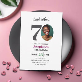 Invitación Look who's 70! Birthday Party Photo