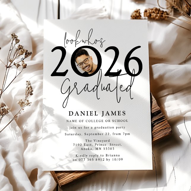 Invitación Look who's Graduated Photo Graduation Party (Subido por el creador)