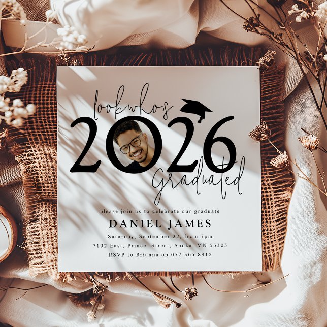 Invitación Look who's Graduated Photo Graduation Party (Subido por el creador)