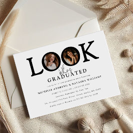 Invitación Look who's Graduated Photo Joint Graduation Party