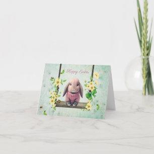Invitación Lop Ear Easter Bunny Card