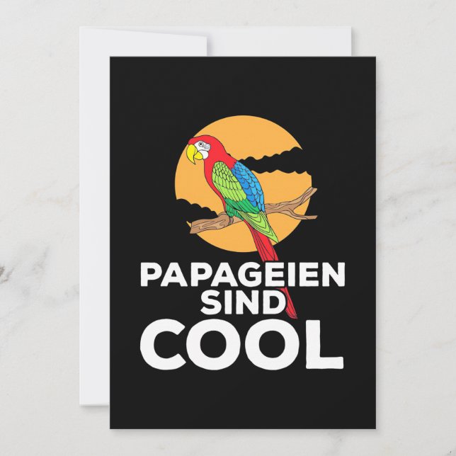 Invitación Loro Papagayos Son Cool (Anverso)