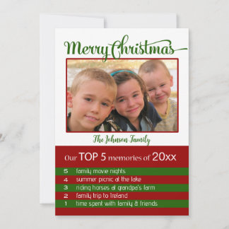 Invitación Los 5 mejores Recuerdos del año Navidades