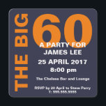 Invitación Los 60 grandes<br><div class="desc">Un diseño artístico con tipografía audaz para los Big 60. Se puede adaptar para cualquier edad.</div>