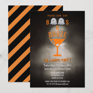 Invitación Los abucheos y los licores Halloween van de fiesta