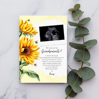 Invitación Los abuelos serán poemas de Bump Sunflower