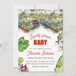 Invitación Los agricultores comercializan Baby Shower orgánic