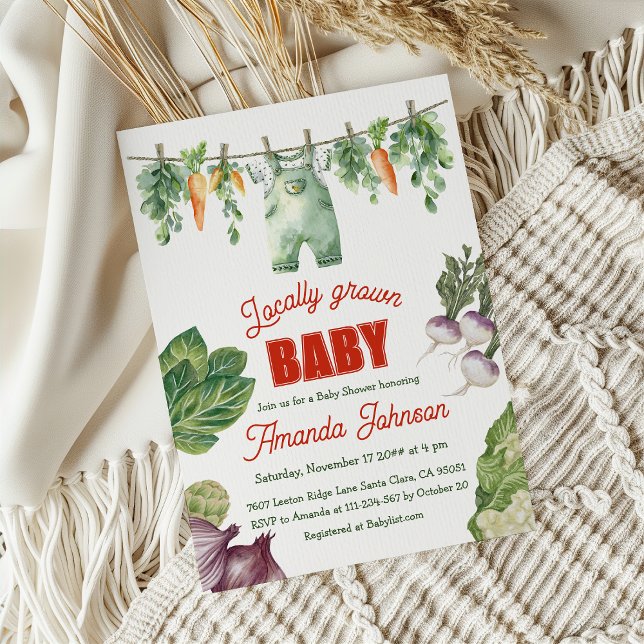 Invitación Los agricultores comercializan Baby Shower orgánic (Subido por el creador)
