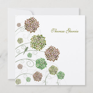 Invitación Los aguilones nupciales del verde de la ducha