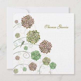 Invitación Los aguilones nupciales del verde de la ducha