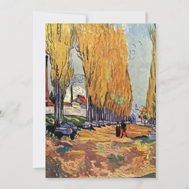 Invitación Los Alyscamps (Cementerio) de Vincent van Gogh (Anverso)
