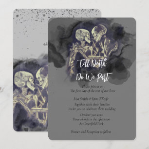 Invitación Los amantes de la boda en Skeleton invitan