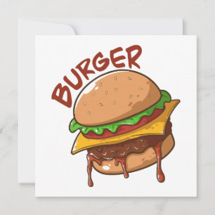 Invitación Los amantes de la hamburguesa