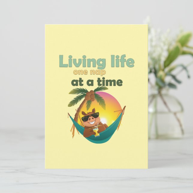 Invitación los amantes del capibara son divertidos, el bonito (Anverso de pie)