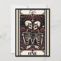 LOS AMANTES Tarot Esqueleto Amor Rosas Número de M